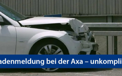 Schadenmeldung bei der Axa – unkompliziert Unfall melden