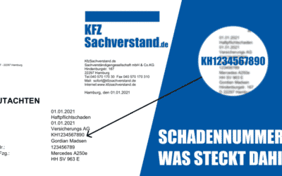 Die Schadennummer nach einem Unfall