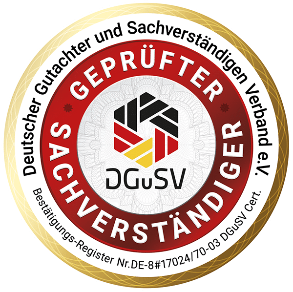Zertifiziertes Sachverständigen-Siegel